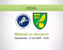 Pronóstico Millwall Norwich (21 abril 2025)