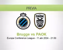 Pronóstico Brugge PAOK (11 abril 2024)