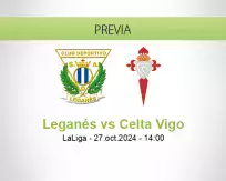 Pronóstico Leganés Celta Vigo (27 octubre 2024)