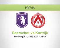 Pronóstico Beerschot Kortrijk (21 diciembre 2024)