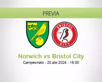 Pronóstico Norwich Bristol City (20 abril 2024)