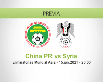 Pronóstico China PR Syria (15 junio 2021)