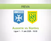 Pronóstico Auxerre Nantes (11 abril 2026)
