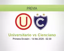 Pronóstico Universitario Cienciano (13 febrero 2026)