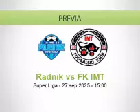 Pronóstico Radnik FK IMT (26 septiembre 2025)