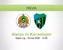 Pronóstico Alanya Kocaelispor (18 marzo 2026)