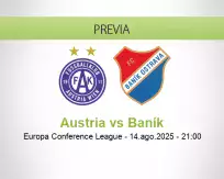 Pronóstico Austria Baník (14 agosto 2025)