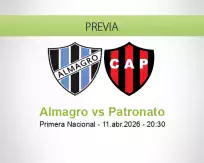 Pronóstico Almagro Patronato (11 abril 2026)