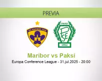 Pronóstico Maribor Paksi (31 julio 2025)