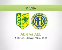 Pronóstico AEK AEL (31 agosto 2025)