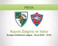 Pronóstico Kauno Žalgiris Valur (24 julio 2025)