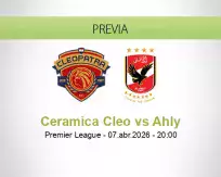 Pronóstico Ceramica Cleo Ahly (07 abril 2026)