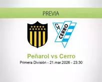 Pronóstico Peñarol Cerro (21 marzo 2026)