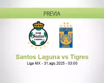 Pronóstico Santos Laguna Tigres (30 agosto 2025)