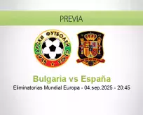 Pronóstico Bulgaria España (04 septiembre 2025)