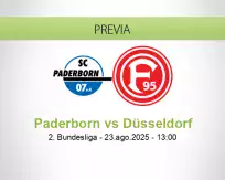 Pronóstico Paderborn Düsseldorf (23 agosto 2025)
