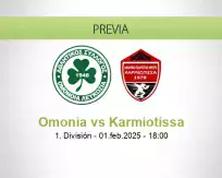 Pronóstico Omonia Karmiotissa (01 febrero 2025)