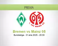 Pronóstico Bremen Mainz 05 (31 enero 2025)