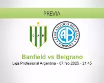 Pronóstico Banfield Belgrano (07 febrero 2025)