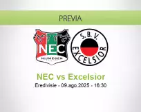 Pronóstico NEC Excelsior (09 agosto 2025)