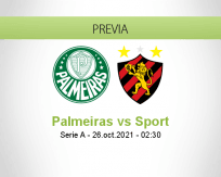 Pronóstico Palmeiras Sport (25 octubre 2021)