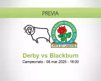 Pronóstico Derby Blackburn (08 marzo 2025)