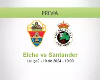 Pronóstico Elche Santander (19 diciembre 2024)