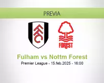 Pronóstico Fulham Nottm Forest (15 febrero 2025)