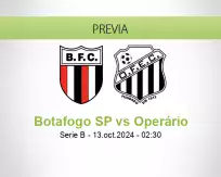 Pronóstico Botafogo SP Operário (12 octubre 2024)