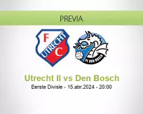 Pronóstico Utrecht II Den Bosch (15 abril 2024)