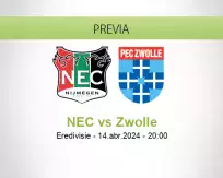 Pronóstico NEC Zwolle (14 abril 2024)