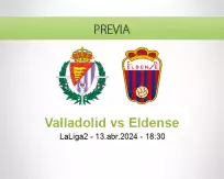Pronóstico Valladolid Eldense (13 abril 2024)