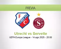 Pronóstico Utrecht Servette (14 agosto 2025)