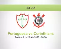 Pronóstico Portuguesa Corinthians (22 febrero 2026)