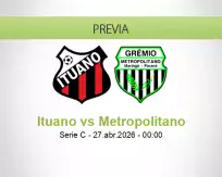 Pronóstico Ituano Metropolitano (26 abril 2026)