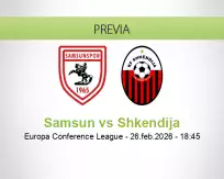 Pronóstico Samsun Shkendija (26 febrero 2026)