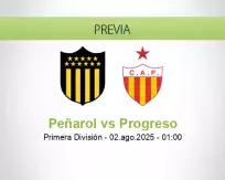 Pronóstico Peñarol Progreso (01 agosto 2025)