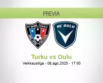 Pronóstico Turku Oulu (08 agosto 2025)
