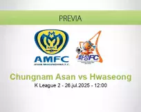 Pronóstico Chungnam Asan Hwaseong (26 julio 2025)