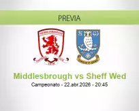 Pronóstico Middlesbrough Sheff Wed (22 abril 2026)