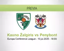 Pronóstico Kauno Žalgiris Penybont (10 julio 2025)