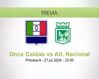 Once Caldas vs Atl. Nacional