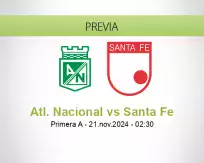 Atl. Nacional vs Santa Fe