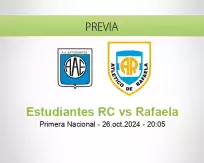 Pronóstico Estudiantes RC Rafaela (26 octubre 2024)