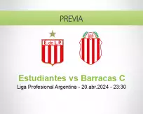 Pronóstico Estudiantes Barracas C (20 abril 2024)