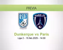 Pronóstico Dunkerque Paris (15 febrero 2025)