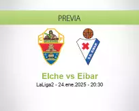 Pronóstico Elche Eibar (24 enero 2025)