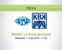 Pronóstico Molde Kristiansund (14 abril 2024)