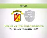 Pronóstico Pereira Real Cundinamarca (26 agosto 2025)