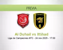 Pronóstico Al Duhail Ittihad (24 noviembre 2025)